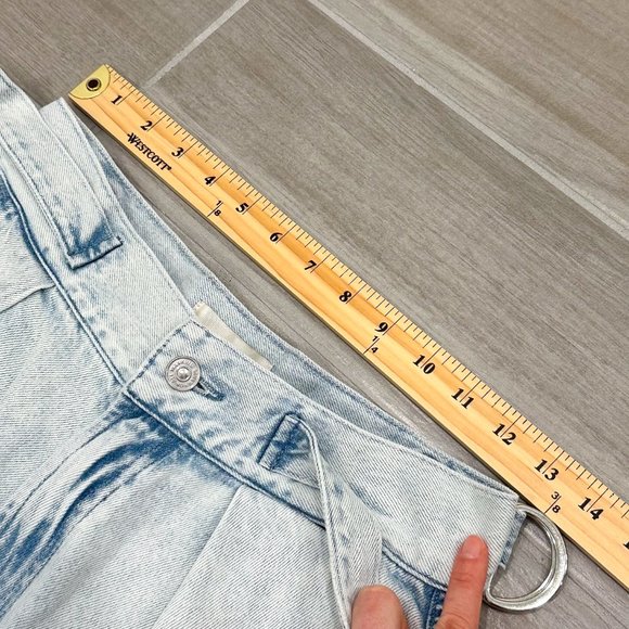 7 For All Mankind Balloon Tab Pant in Isadora Vito Iris Blue Denim Jeans Size 27 - Picture 12 of 16